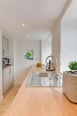 a kitchen with a sink and a counter top at 3 Bed in Fowey oc-1cobbs in Fowey