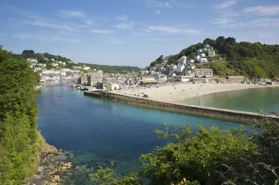 a view of a beach and a body of water at 3 Bed in Looe oc-l30071 in Looe