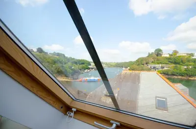 a view of a river from a window at 4 Bed in Fowey oc-nend in Fowey