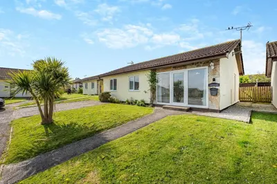 a house with a palm tree in the yard at 3 Bed in Padstow oc-p00131 in St Merryn