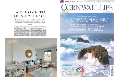 a page of a magazine with a view of a living room at 3 Bed in St Ives oc-p00495 in St Ives