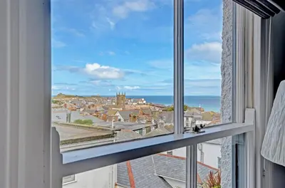a view from a window of a city at 3 Bed in St Ives oc-p00495 in St Ives