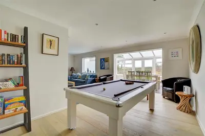 a living room with a pool table in it at 4 Bed in Padstow oc-p00528 in Padstow