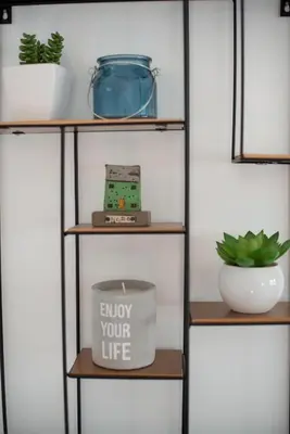 a shelf with plants and a box on it at 6 Bed in Constantine Bay oc-p00571 in St Merryn