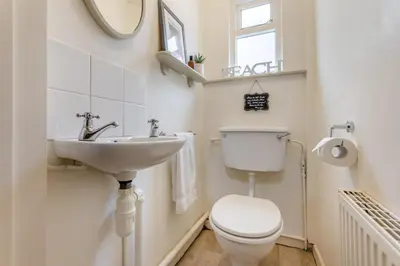 a bathroom with a toilet and a sink at 2 Bed in Padstow oc-p00572 in Padstow