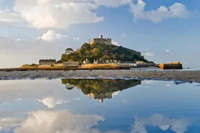 an island with a castle on top of it at 2 Bed in Penzance oc-p00597 in Saint Erth
