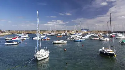a bunch of boats are docked in a harbor at 2 Bed in Marazion oc-p00598 in Marazion