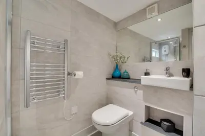 a bathroom with a toilet and a sink at 1 Bed in Padstow oc-p00735 in Padstow