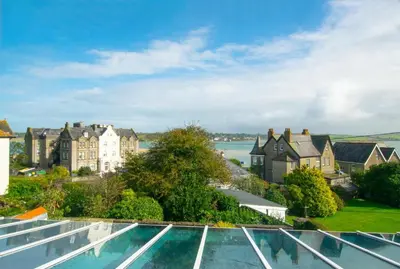 a view from the roof of a house with a swimming pool at 3 Bed in Padstow oc-p00797 in Padstow
