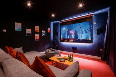 a living room with a couch and a tv at 7 Bed in Ashton oc-p00891 in Germoe