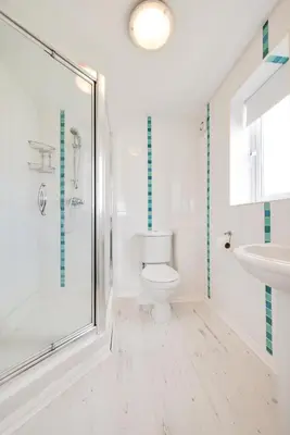 a bathroom with a shower and a toilet and a sink at 2 Bed in Porthleven oc-p00972 in Porthleven