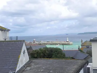 a view of the ocean from the roof of a house at 1 Bed in St. Ives oc-pc1010 in St Ives
