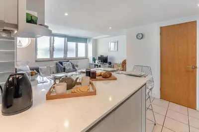 a kitchen with a counter with some food on it at 2 Bed in St. Ives oc-pc446c in St Ives