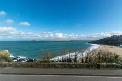 a view of the ocean from a highway at 1 Bed in St. Ives oc-aqua19 in St Ives