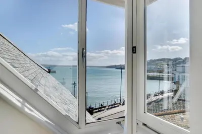 a view of the ocean from a window at 1 Bed in St. Ives oc-cp5 in St Ives