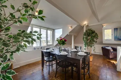 a dining room with a table and chairs at 2 Bed in St. Ives oc-wesh4 in St Ives
