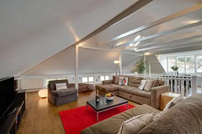 a living room with a couch and a table at 2 Bed in St. Ives oc-wesh4 in St Ives