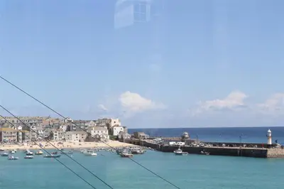a view of a harbor with boats in the water at 3 Bed in St Ives oc-weshs in St Ives