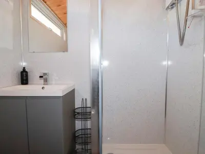 a bathroom with a shower and a sink at 194 Atlantic Bays in Padstow