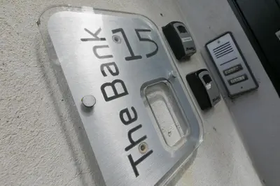 a parking meter with the word parking on it at Arghanti in St Ives
