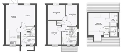 two floor plans of a house at The Bright House, St Eval - near Padstow, Mawgan Porth, Watergate, Bedruthan & Porthcothan in Saint Ervan