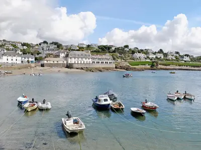 a group of boats in a body of water at Millie's Place in Saint Stephen