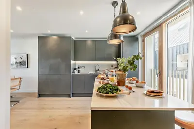 a kitchen with a counter with food on it at 3 Bed in Hayle oc-t27597 in Hayle