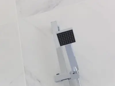 a solar light on the wall of a bathroom at Samphire in St Ives
