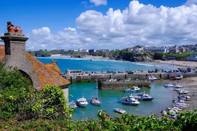 a group of boats are docked in a harbor at Finest Retreats - Beach House in Newquay