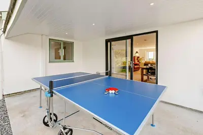 a blue ping pong table in a room at 5 Bed in St. Merryn oc-t27899 in St Merryn