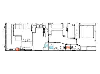 a floor plan of a house at NB166 - Porth Bay Hideaway in Porth