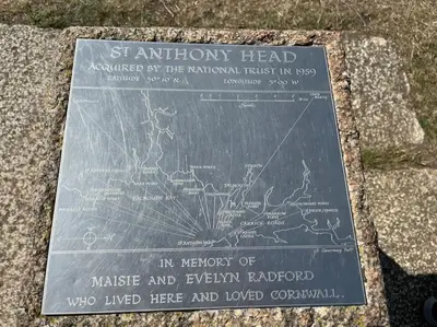 a sign sitting on top of a rock at Bells Cottage - Explore Cornwall by rail in St Austell