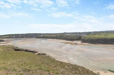 a view of the beach from a hill at 2 Bed in Newquay oc-a28105 in Newquay