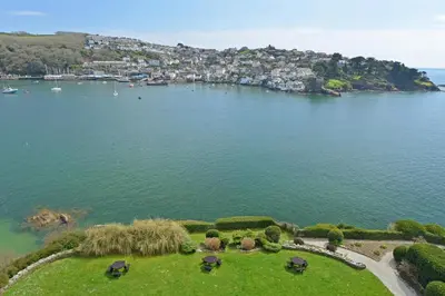 an aerial view of a large body of water at 3 Bed in Fowey oc-p00803 in Fowey