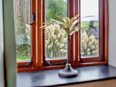 a vase of flowers sitting on a window sill at 4 Bed in Boscastle oc-47035 in Boscastle