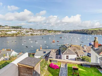 a view of a harbor with boats in the water at 3 Bed in Polruan oc-83821 in Fowey