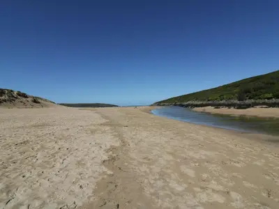a view of a sandy beach next to the water at Sea View House in Newquay