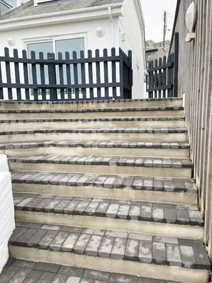 a set of stairs in front of a house at Contemporary Holiday apartment in Perranporth