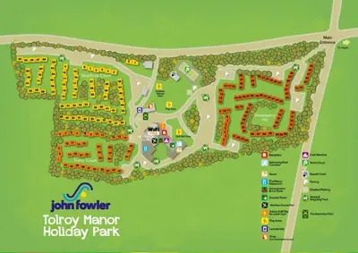 a map of a holiday park at Three bed Holiday Home in Hayle