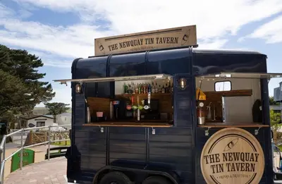 a food truck with a bar in the back of it at Willows Way Newquay Holiday Park in Newquay