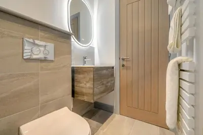 a bathroom with a toilet and a sink at 2 Bed in St. Ives oc-s28155 in St Ives
