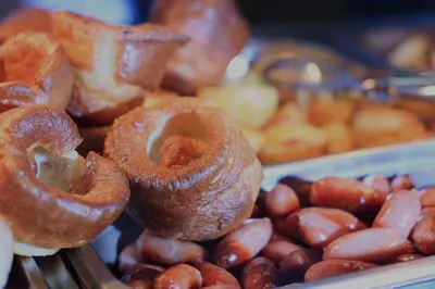 a pile of pretzels and a bunch of beans at Halfway House Inn in Wadebridge