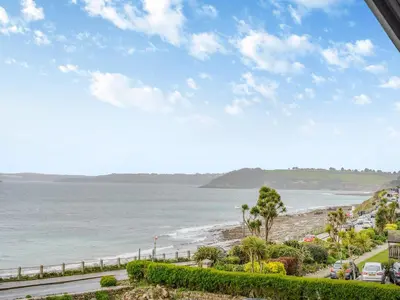 a view of the ocean from a building at Pegasus in Falmouth