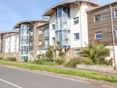 an apartment building on the side of a street at Apartment 2 in Newquay