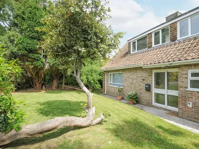 a tree in the yard of a house at Sea Drift in St Austell
