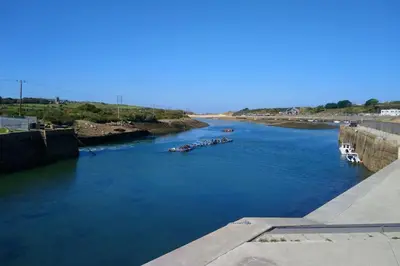 a group of boats floating in a river at Willow Bungalow Quiet and secluded in Carbis Bay