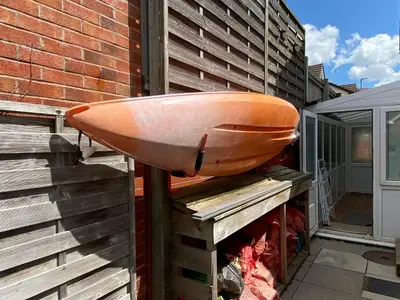 a wooden boat sitting on top of a building at Newquay Fistral Holiday home with hot tub in Newquay