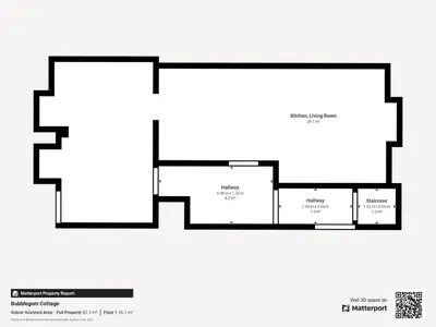 a floor plan of a house at St Ives Bubblegum Cottage in St Ives