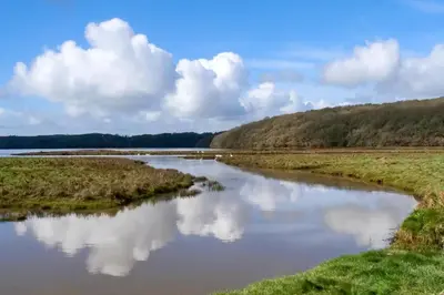 a river with a reflection of the sky in the water at 2 Bed in Ruan High Lanes oc-r29865 in Ruan Lanihorne