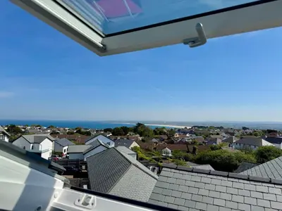 a view from the roof of a house at Uno Carbis Bay - Boutique Luxury Accommodation in Carbis Bay